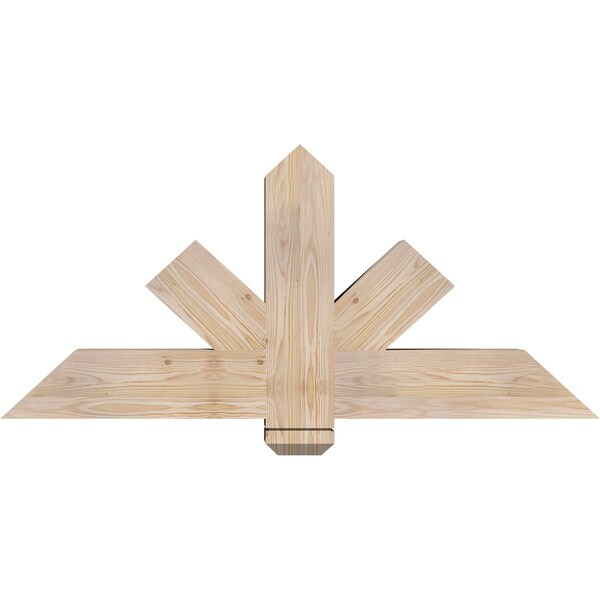 Ekena Millwork Kennewick Smooth Timber Gable Bracket, Douglas Fir, 48"W x 22"H x 5 1/2"D x 5 1/2"F, 11/12 Pitch GBW048X22X0606KEN00SDF - main